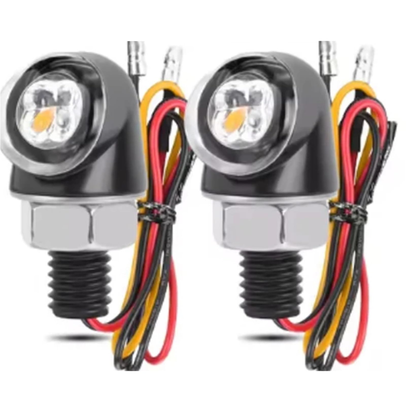 Para Hornet 600 Para CB600F CB599 Para CB600 CBF600 CB900 CBF900 Para CB400 CB400SF Lámpara Indicador Lateral Ámbar Luces De Conducción 8 Mm Delantero Trasero(Red,2pcs)