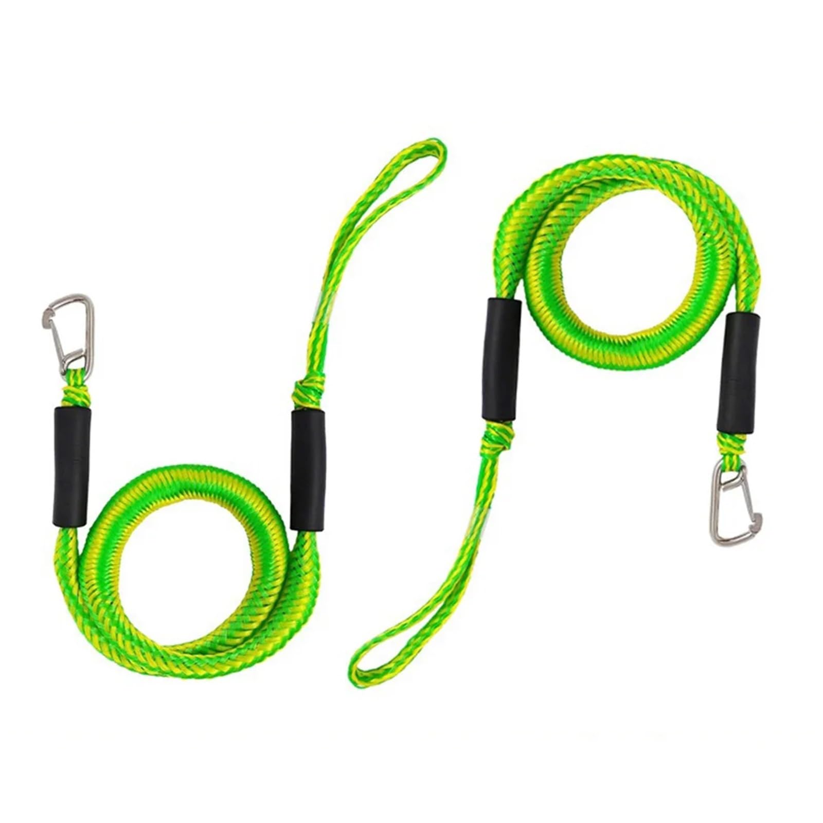 Bootsanlegeleinen Bootsanlegeleine Festmacherleine mit Edelstahlclip Anlegeleine Bootsseile Bungee Bootsleinen Zubehör(Black)