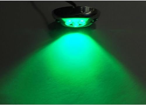Miniatura 6 de Octane Lighting 1 módulo de acento cromado LED verde para motocicleta, marco picador de luz neón brillante