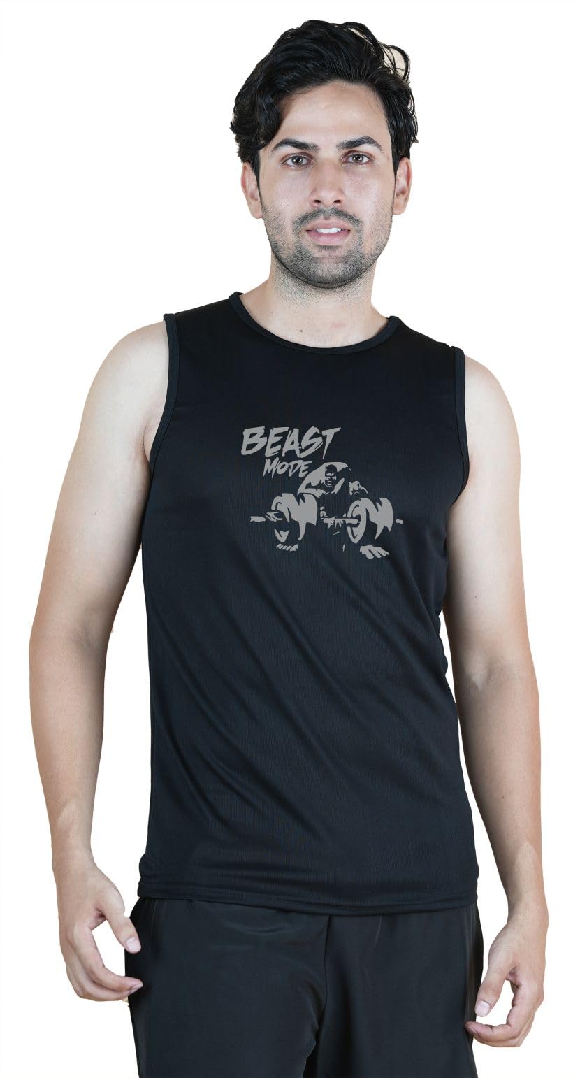 Men's Polyester Regular Fit Vest - Multipurpose Sando for Gym, Running, Outdoor - Sleeveless Undershirt, Round Neck Baniyan-image-18