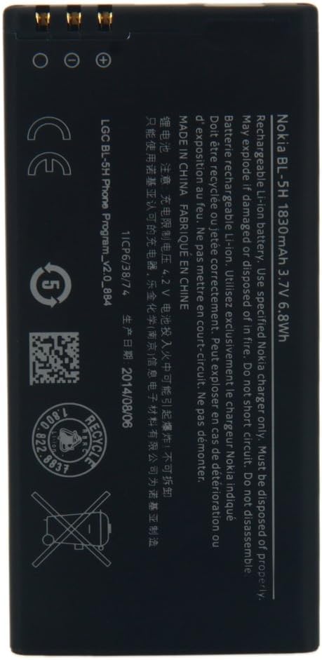 New 1830 mAh Replacement Battery for Nokia Lumia 630 635 636 638 BL-5H