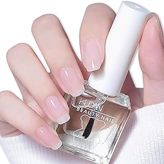 NovaCharm Natural Clear Nail Polish - High Glossy Quick Dry Nail Polish - Transparent Fingernail Gel- Air Dry Long Lasting Nail Varnish - Shine Finish Nail Art Polish for Manicure DIY