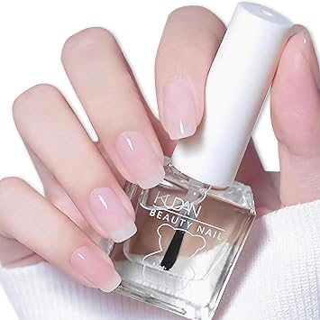 NovaCharm Natural Clear Nail Polish - High Glossy Quick Dry Nail Polish - Transparent Fingernail Gel- Air Dry Long Lasting Nail Varnish - Shine Finish Nail Art Polish for Manicure DIY