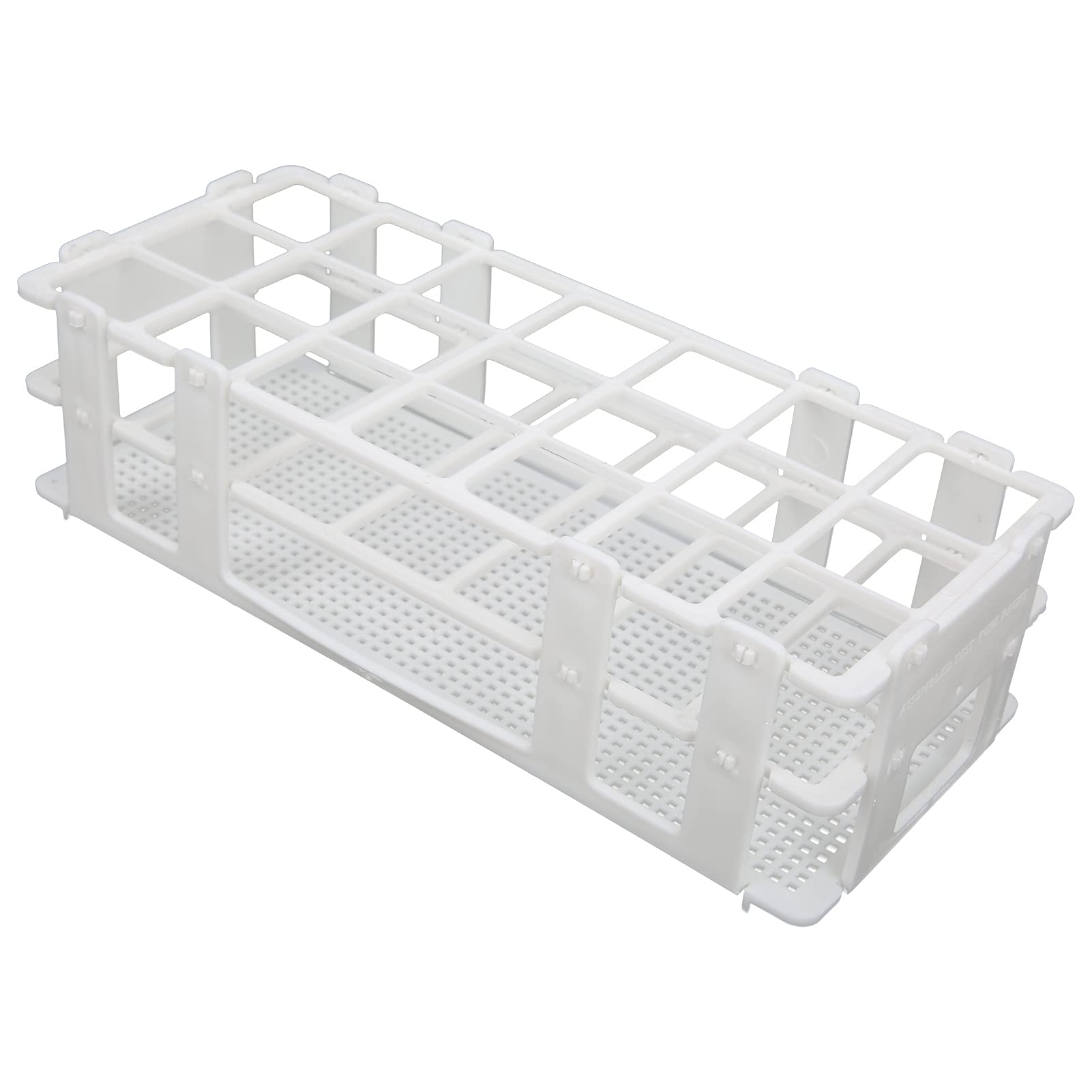 Soporte de Plástico para Tubos de Ensayo, Desmontable, 30mm x 21 Orificios