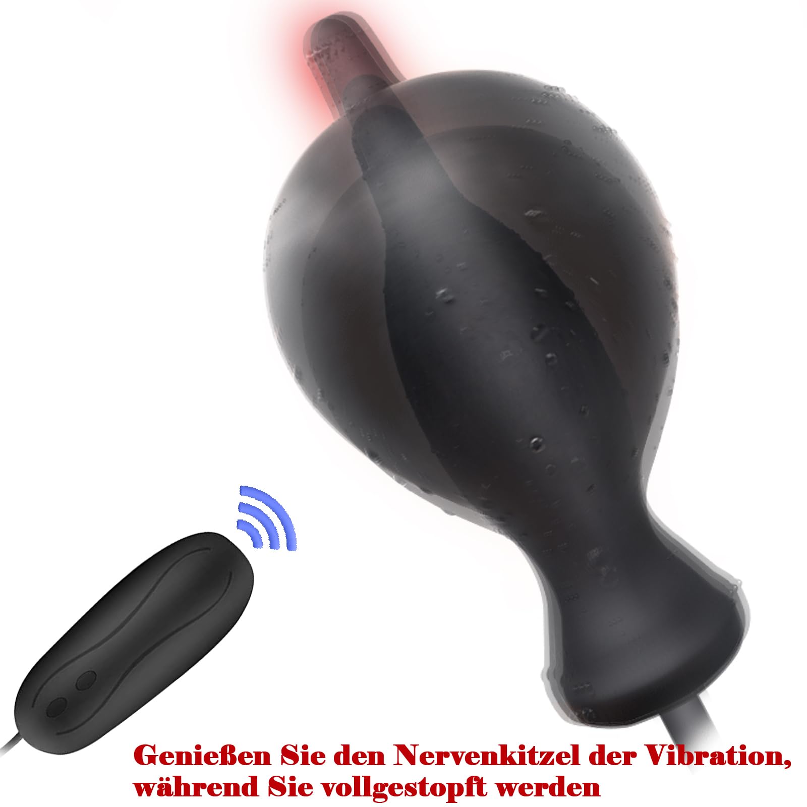BDSMYEE Plug Anales con Vibración, 10 Modos Vibradorador, Inflable Plug Anal para Mujer Hombre, Dildo Anal Plug Dilatador Butt Plug Consolador, Juguetes eróticos para pareja sexuales