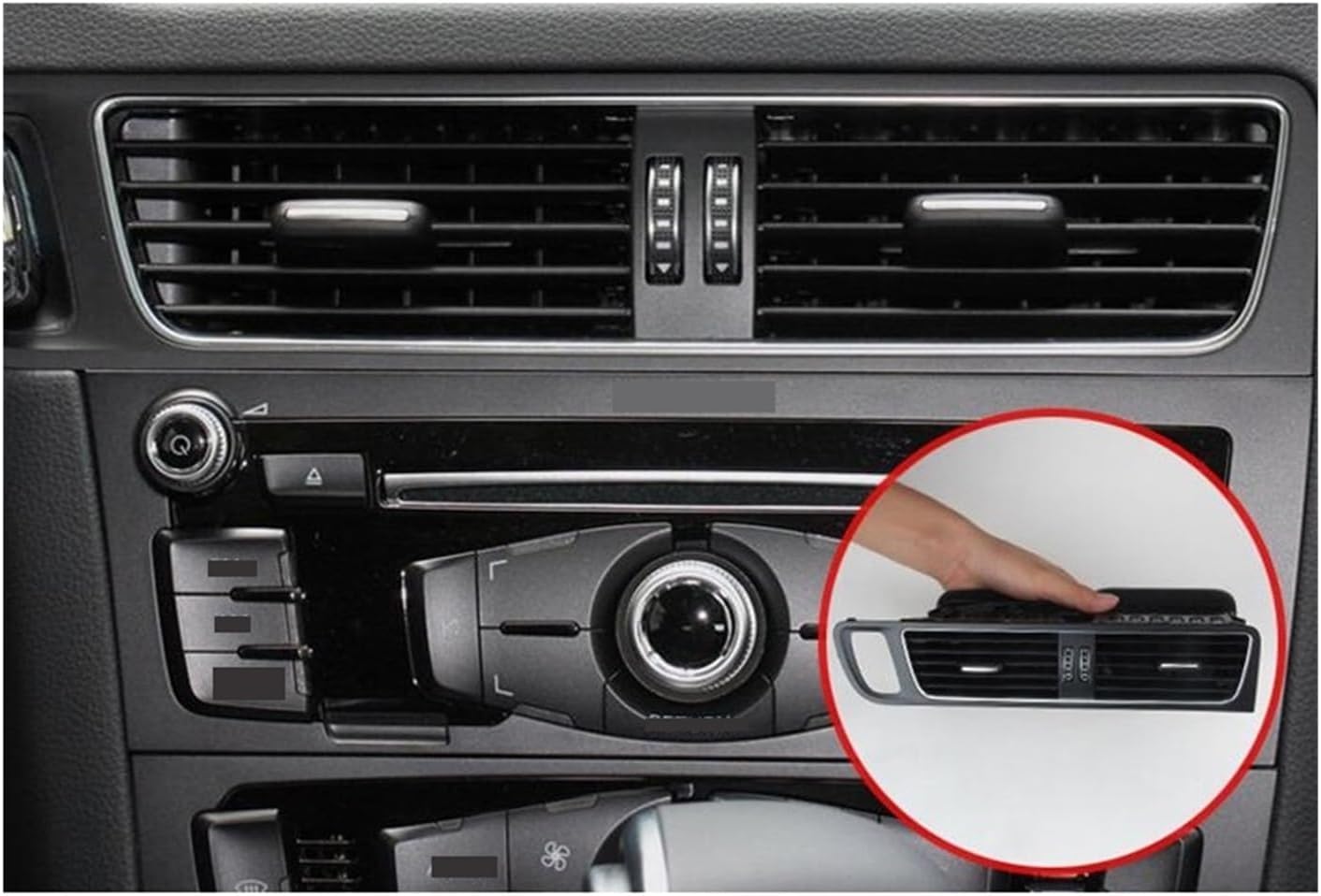 MUSM Car air conditioning panel Front Air Conditioning Outlet Center Armrest Car Air Vent Assembly Fit For Audi Q5 2009-2017(Middle)