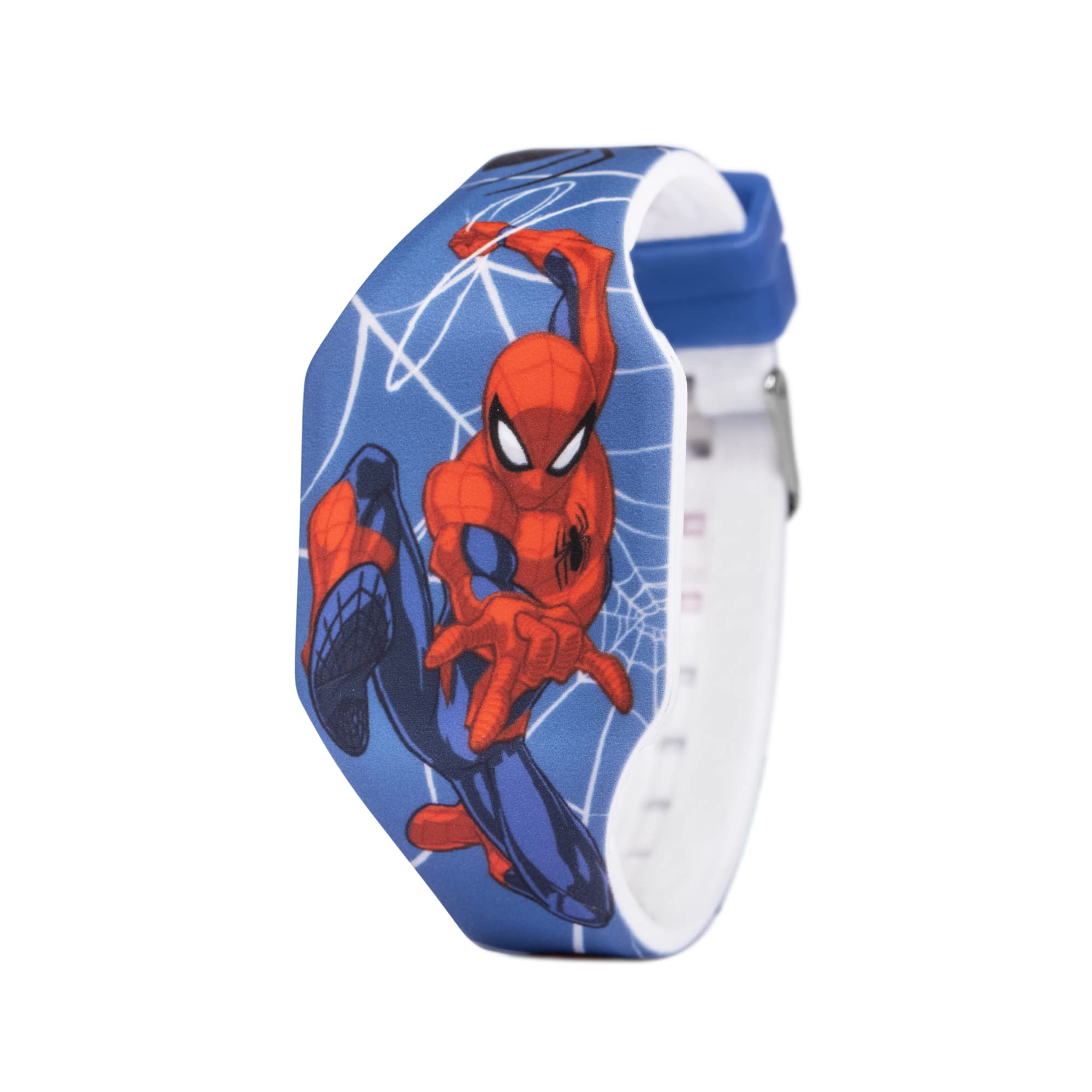 Marvel Spiderman Watch for Kids - Spiderman Watch Boys - Spider-Man Watches for Boys 4-6 - Kids Toys - - Marvel Toddler - Teen - Red Bezel - Multicolor Nylon Strap
