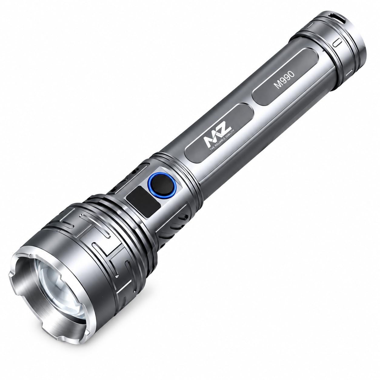 M990 High Power LED Flashlight Metal Body Long Range Zoom Focus Hand Torch for Camping, Hiking & Emergency-image-18