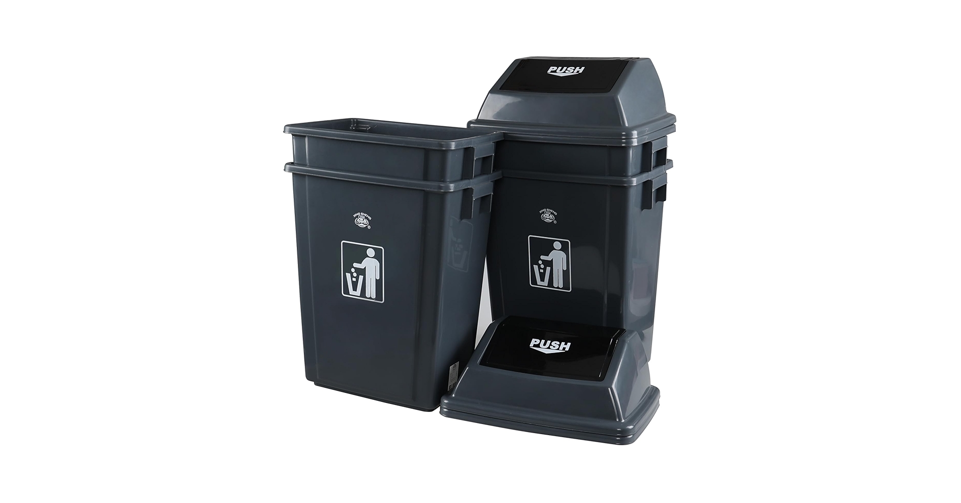 Amazon.com: Hommp 4-Pack Rectangular Waste Container with