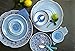 Q Squared Heritage BPA-Free Melamine Large Serving Platter, 16-Inches, Blue and White