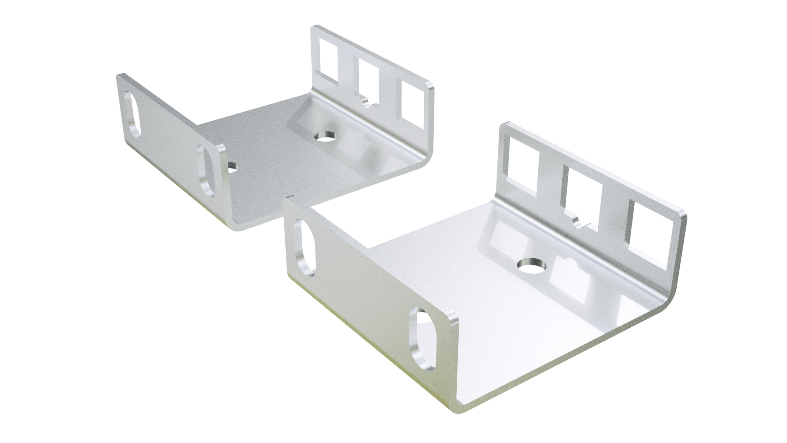 Kit Montaggio Rack 1U 50mm Acciaio Armadio Rete