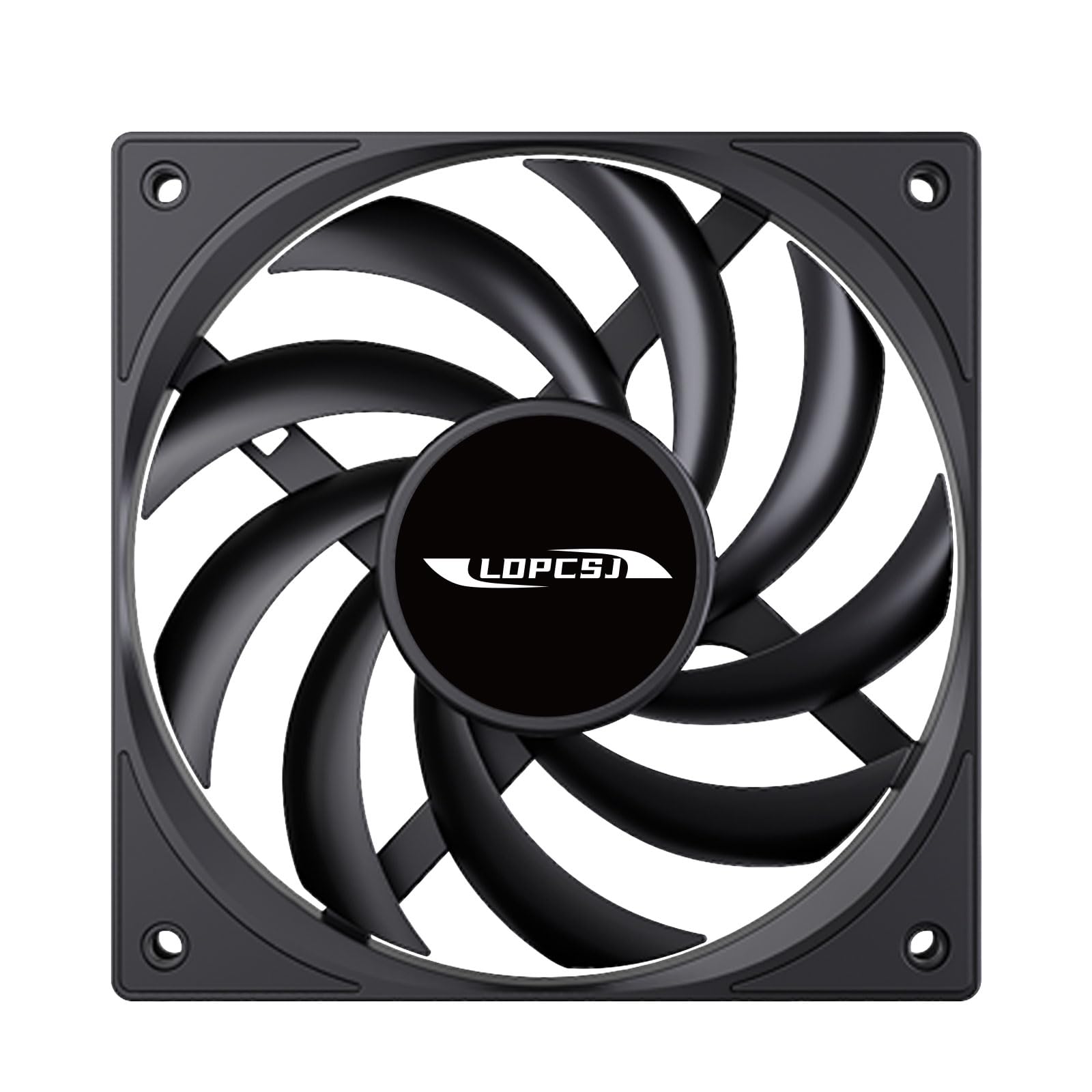 120mm Case Fan, Slim Case Fan, 15mm PC Fans, Computer Case Fans Quiet, 800-2400 RPM High Speed for CPU Cooling and Chassis, 12V 4Pin PWM, Black
