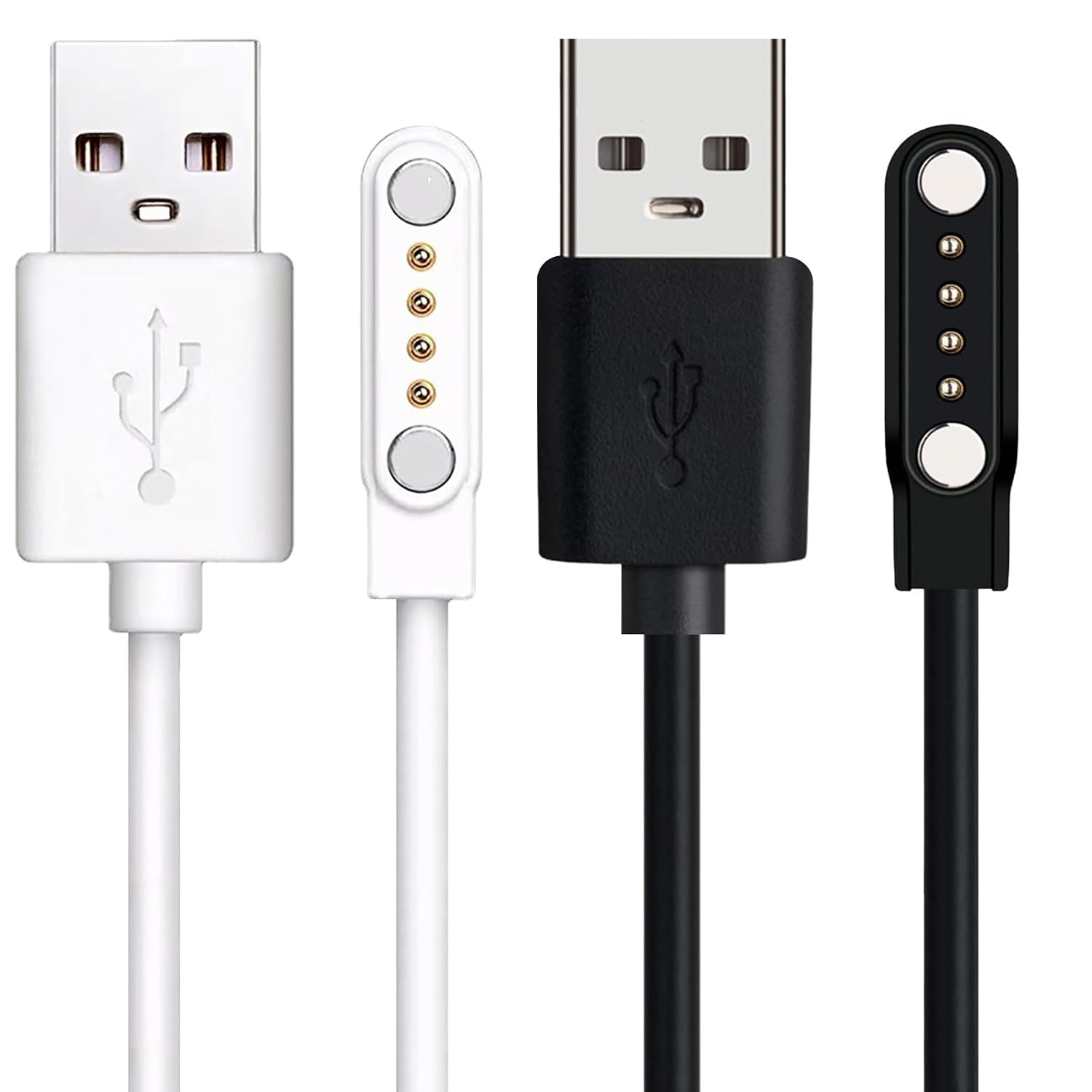 Lamshaw 4 Pins Magnetic USB Charging Cable Replacement Charger Cable Compatible with PTHTECHUS Smartwatch S7 S8 S9 S1 S2 S12, GT88 G3 KW18 Y3 KW88 GT68 Smartwatch (White) image 5