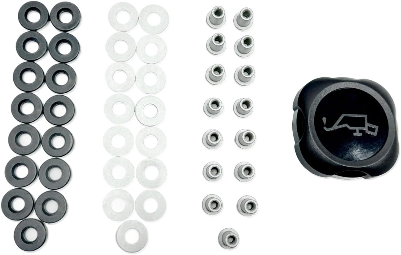 11121432928 Engine Valve Cover Kit W/Gasket&Bolts Compatible with BMW 323i 325i 328i 330i 525i 528i 530i X5 Z3 E46 E39 E53 M52/M54 2.5L 2.8L 3.0L 2001-08/2002