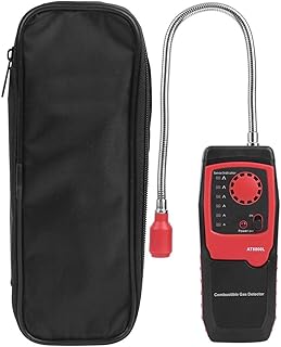 Gas Leak Detector,Combustible Gas Detector Leak Meter,Portable high‑Sensitivity Manual Adjust Gas Sniffer, Leakage Rate Indication