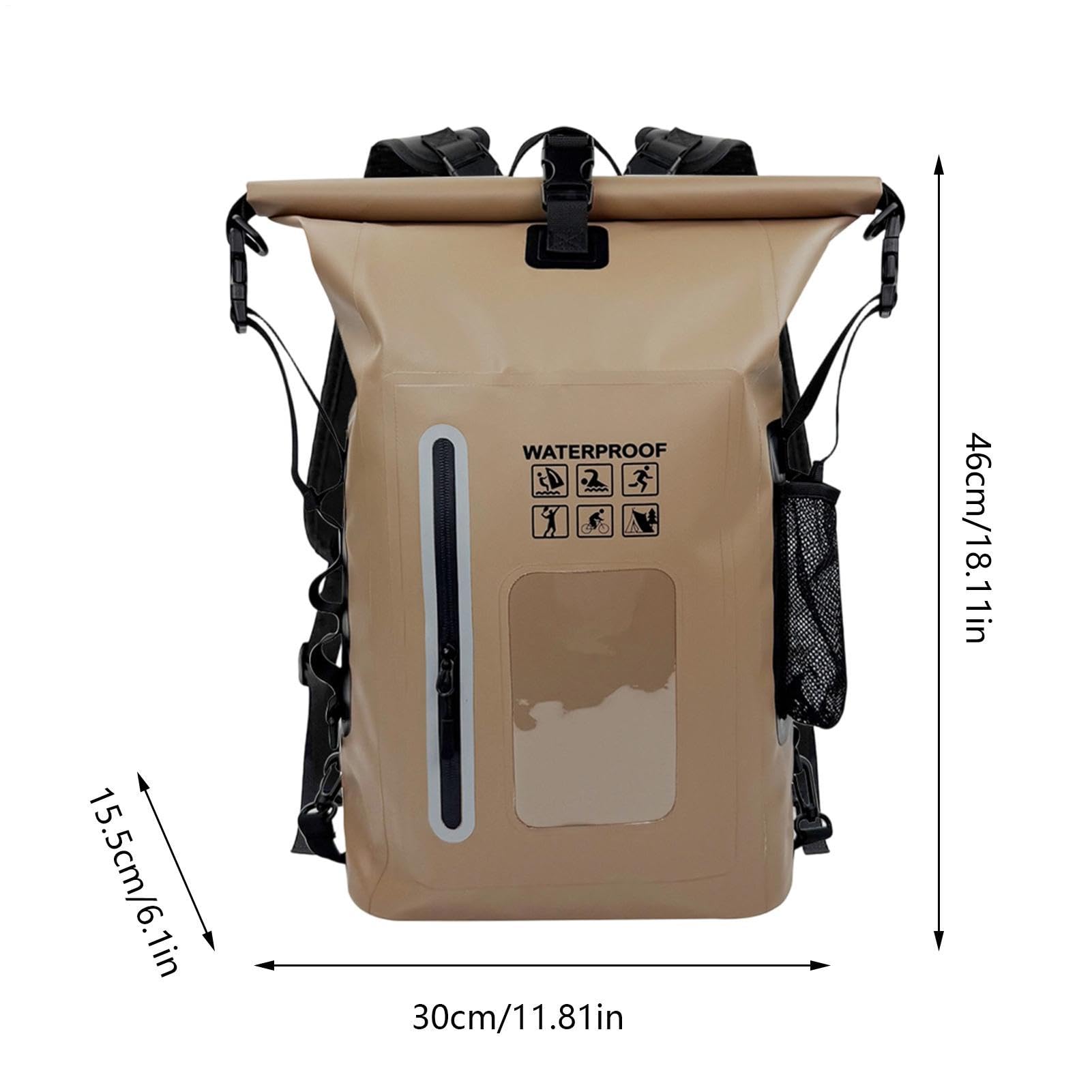 Plecak Wodoszczelny Rolowany Suchy Worek PVC | Wodoodporny Plecak Turystyczny Dla Mężczyzn I Kobiet Kajakarstwo Pływanie Wędkarstwo Wędrówki Outdoor Plaża Siłownia