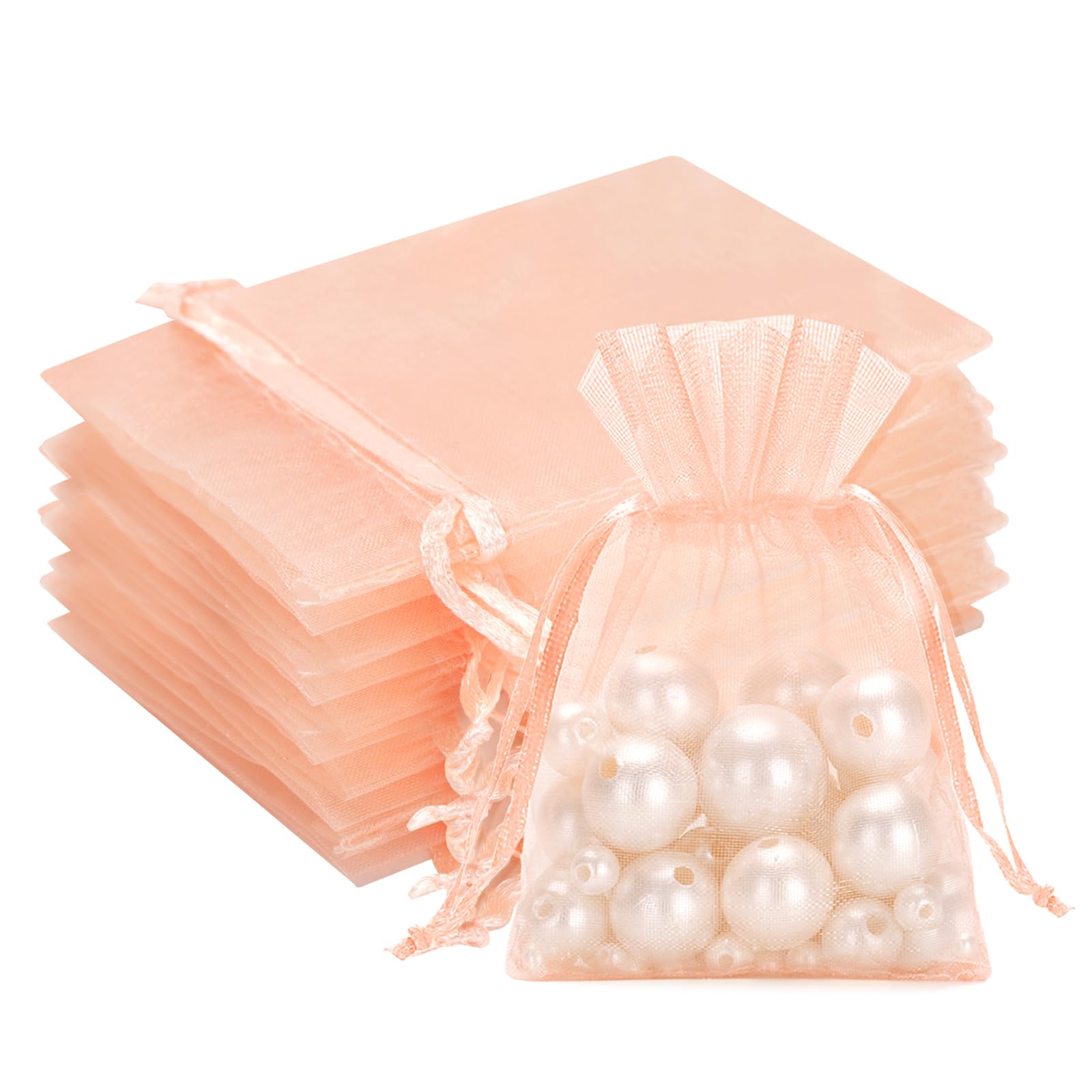 G2PLUS White Organza Gift Pouches - 7x9 CM Small Organza Favor Bags, 50 PCS Wedding Jewelry Bags - Clear Mesh Pouches for Wedding, Christmas, Birthday, Anniversary — view 48