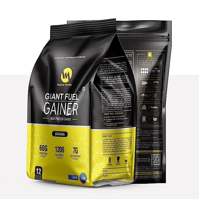 MuscleThrone Giant Fuel Gainer| High Protein Gainer | 60Gr. Protein |7 Gr. Glutamine | (Banana,3.6 kg) (B0D9QS1YF1) Amazon Price History, Amazon Price Tracker