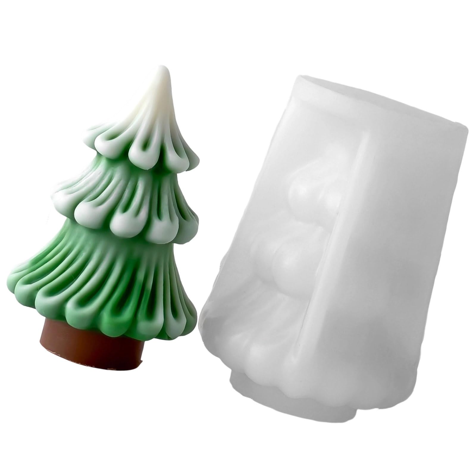 KAQNTUD Silicone Moulds Christmas Tree Candle Moulds Ornament Moulds Plaster Epoxy Resin Mould Handmade Candle Christmas Tree Silicone Mould Resin Plaster