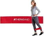 TheraBand Resistance Band Loop, Professional Latex Mini Band for Lower Pilates, Crossfit, Yoga, Stretching, Physical Therapy, Strength Training without Weights