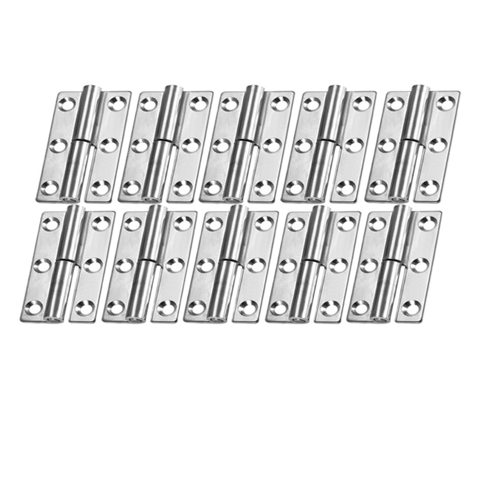 Aiqijohi 2.5 Inches-10Set Door Hinges Universal Door Hinges Connector Detachable Flag Lift Off Hinge Stainless Steel Slip Joint Cabinet Cupboard Hardware(2.5 Inches-10Set)
