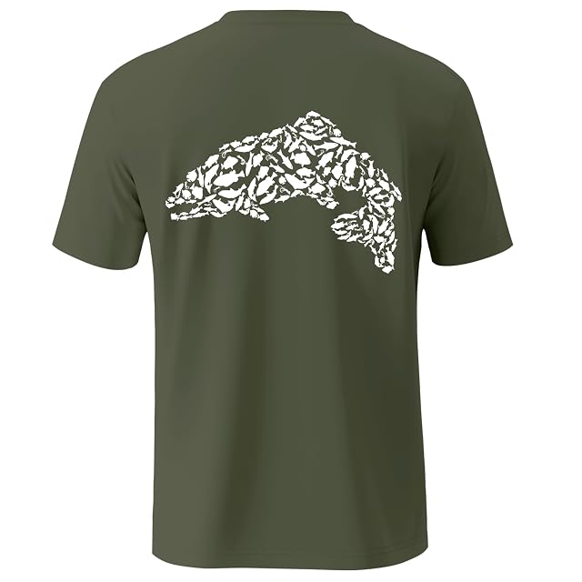 Palmyth Fishing Shirts for Men Short Sleeve Sun Protection T Shirt UPF 50 Quick Dry Tee