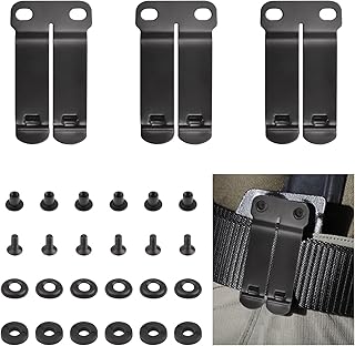 UFURMATE Holster Quick Clips, 3PCS Steel Holster Sheath Belt Clip Clasp Concealed Holster Speed Clips Holster Mounting Attachments for Leather, Hybrid Holster