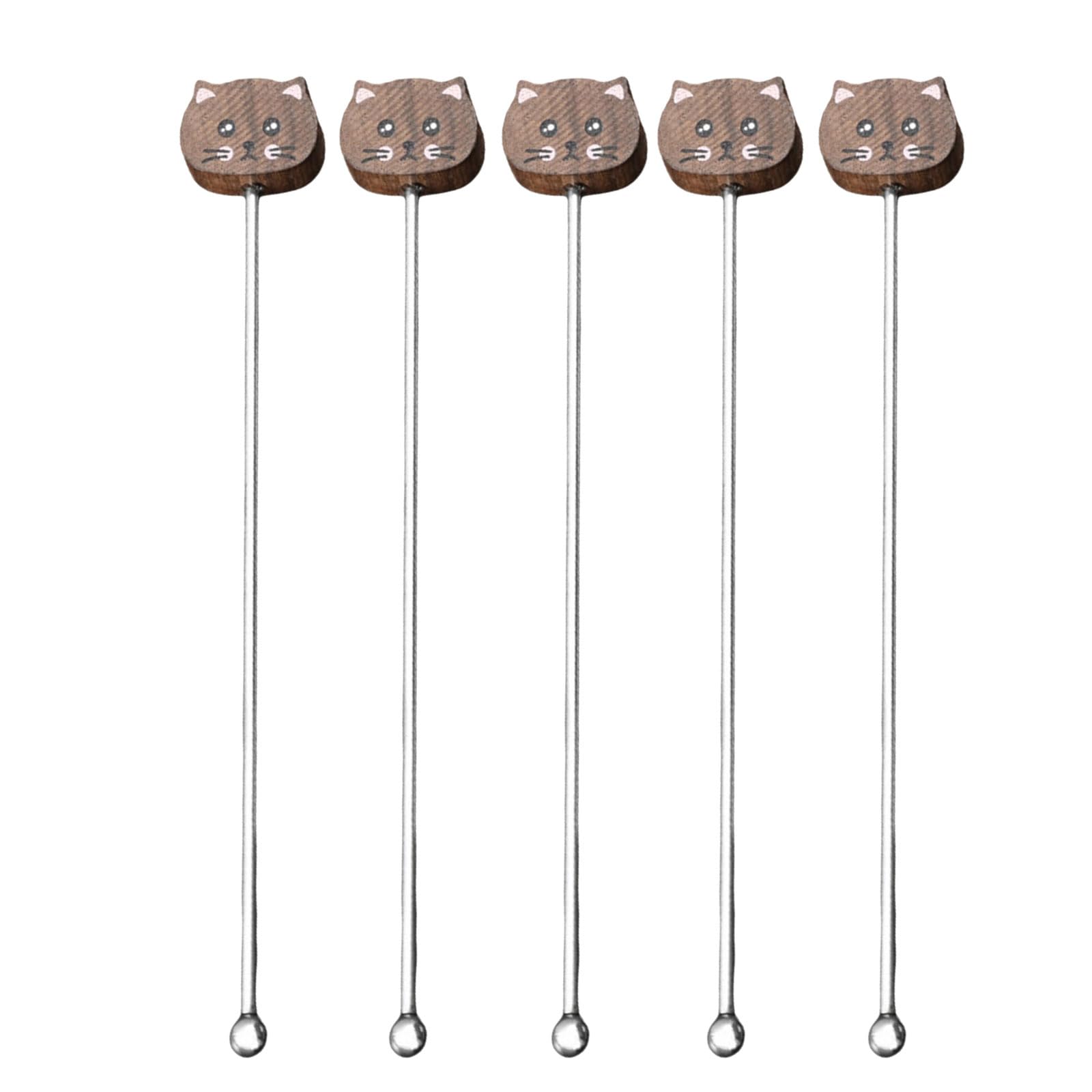 Xinsheinelry Of 5 Coffee Stirring Tool with Long Handle Decorative Beverage Mixing Stick Coffee Stirrer Kitchen Supplies Decorative Stick