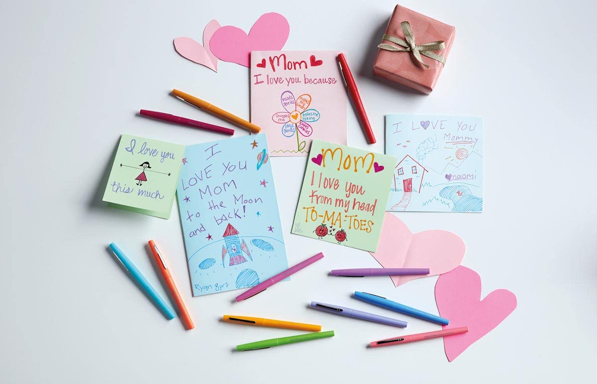 Paper Mate Flair Pennarelli con punta in feltro | punta media (0,7 mm) | assortimento di colori Retro | Set da 16 pezzi