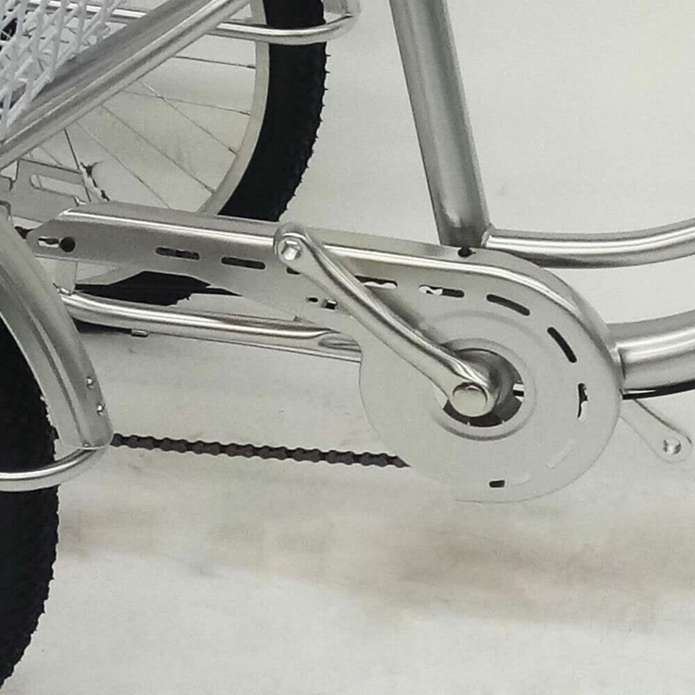 Tricycle 6 vitesses pour adultes - 6 vitesses - Avec panier à provisions + lumière LED - Convient pour les voyages, le cyclisme et le shopping - Pour hommes et femmes