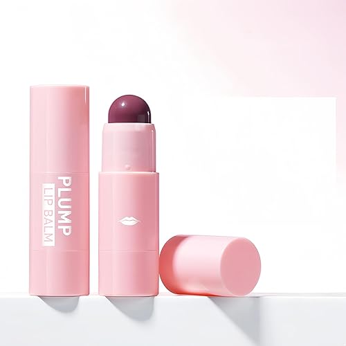 Bálsamo labial Plumping de 4 colores, bálsamo labial hidratante con tinte profundo para labios secos, agrietados y agrietados (color 02)