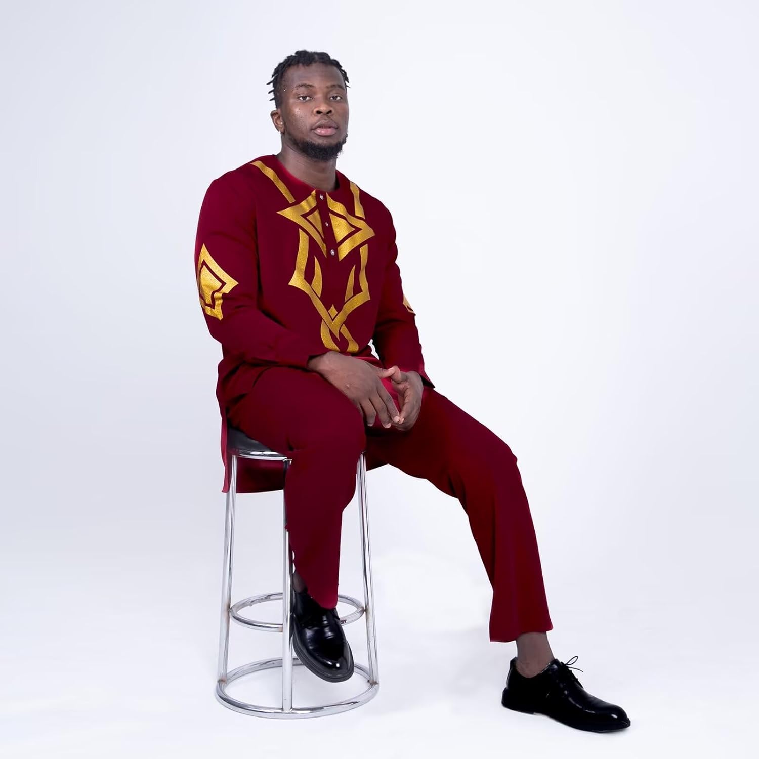 African Suits for Men Wedding Dashiki Outfits Formal Attire Long Sleeve African Mens Clothing 2 Piece Nigerian Clothes
