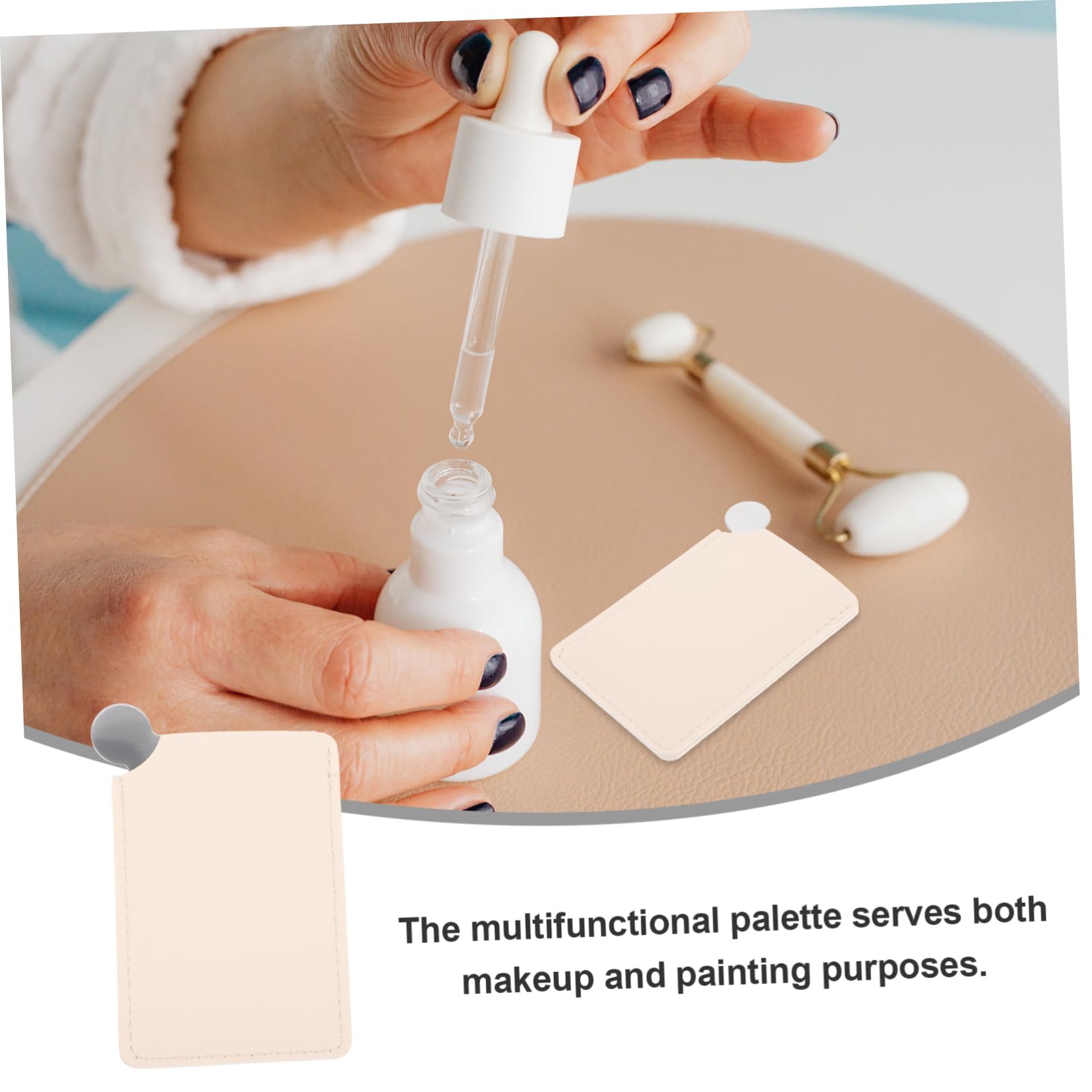 Ipetboom Stainless Steel Palette Set Makeup Mixing Palette for Foundation Blender