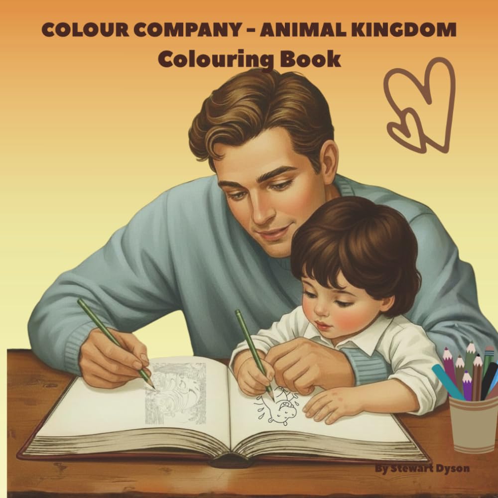 Colour Company Colouring Book - Animal Kingdom: 88 Dual-Level Images for Adults and Kids - 8.5 x 8.5"
