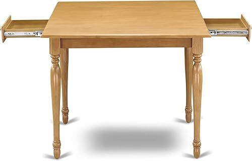 Miniatura 34 de East West Furniture MZT-BCH-T Monza Mid-Century - Mesa de comedor rectangular con gotas y patas elegantes, 36 x 54 pulgadas, negro y cereza Negro y