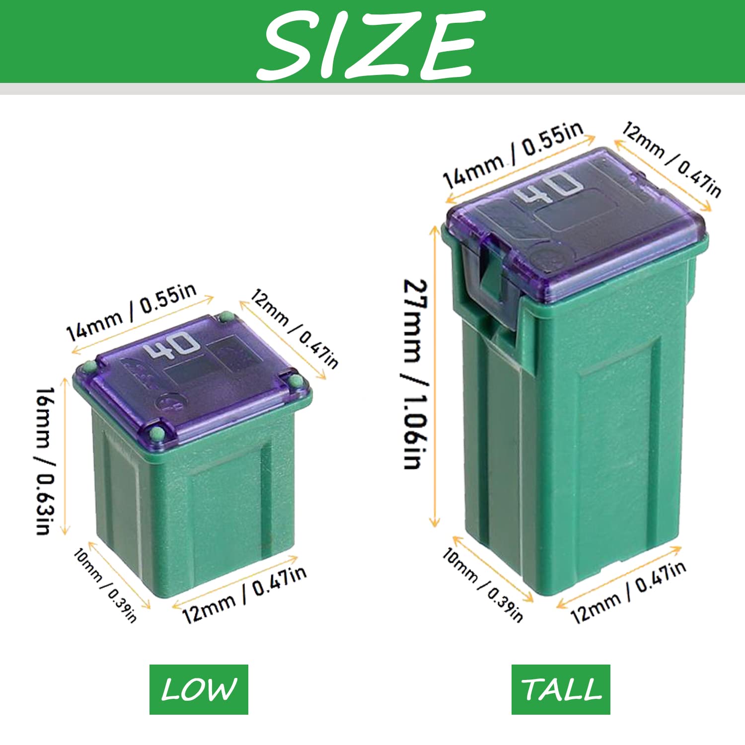 Fusibles Auto Fusibles De Voiture, 60 Pièces De Mini Fusibles De