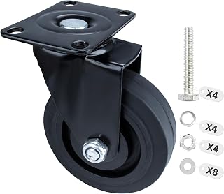 Caster Wheels Heavy Duty: 4 Inch 360° No Noise Castor Wheel