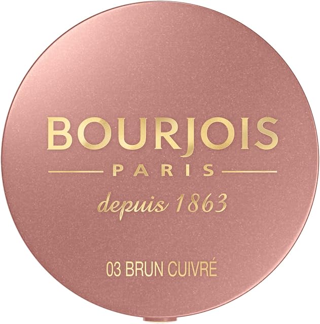 Bourjois Little Round Pot Blush trwały róż do policzków, uniwersalny i wielofunkcyjny, z różanym aromatem, nr 03 - Brun Cuivré
