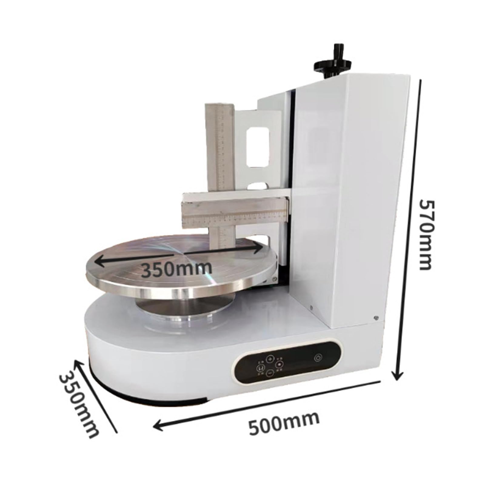 NYANS Automatische Kuchencreme Verteilmaschine, Kuchenbeschichtungs Glättungsmaschine, für die Herstellung von 4-12 Zoll Kuchen, Elektrische Geburtstagskuchen Creme Verteilmaschine,White