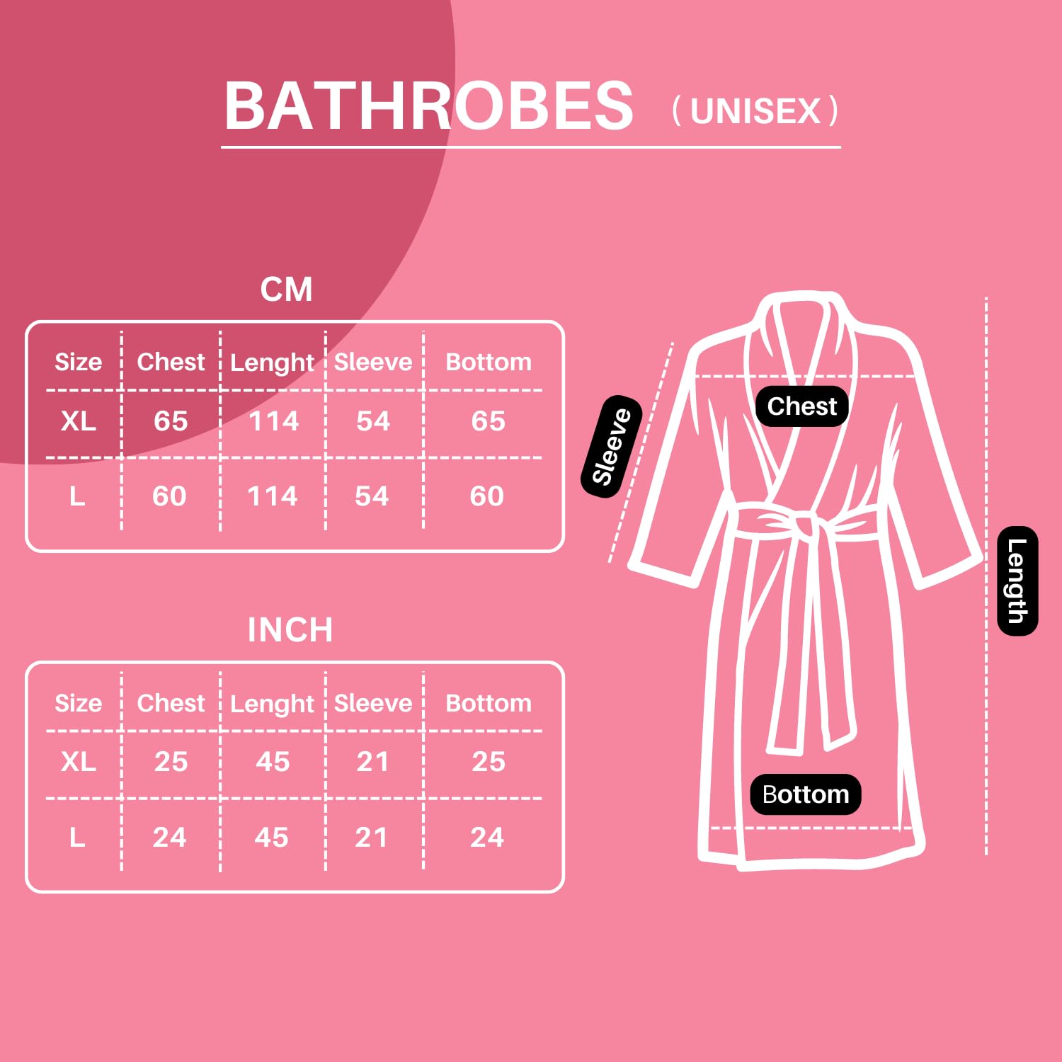Cotton Bolls Textiles Luxury Plush Microfiber Bath Robe for Women & Men (L, Pink) Shawl Collar Style Bathrobe with Long Sleeves Super Soft Highly Absorbent Fabric 2