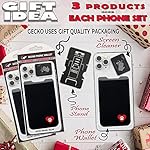 Phone-Wallet-2-Pack-Adhesive-Card-Holder-Cell-Phone-Pouch-Stick-on-Spandex-Pocket-by-Gecko-Carry-Credit-Cards-and-Cash-TWIN-DOG-HEART
