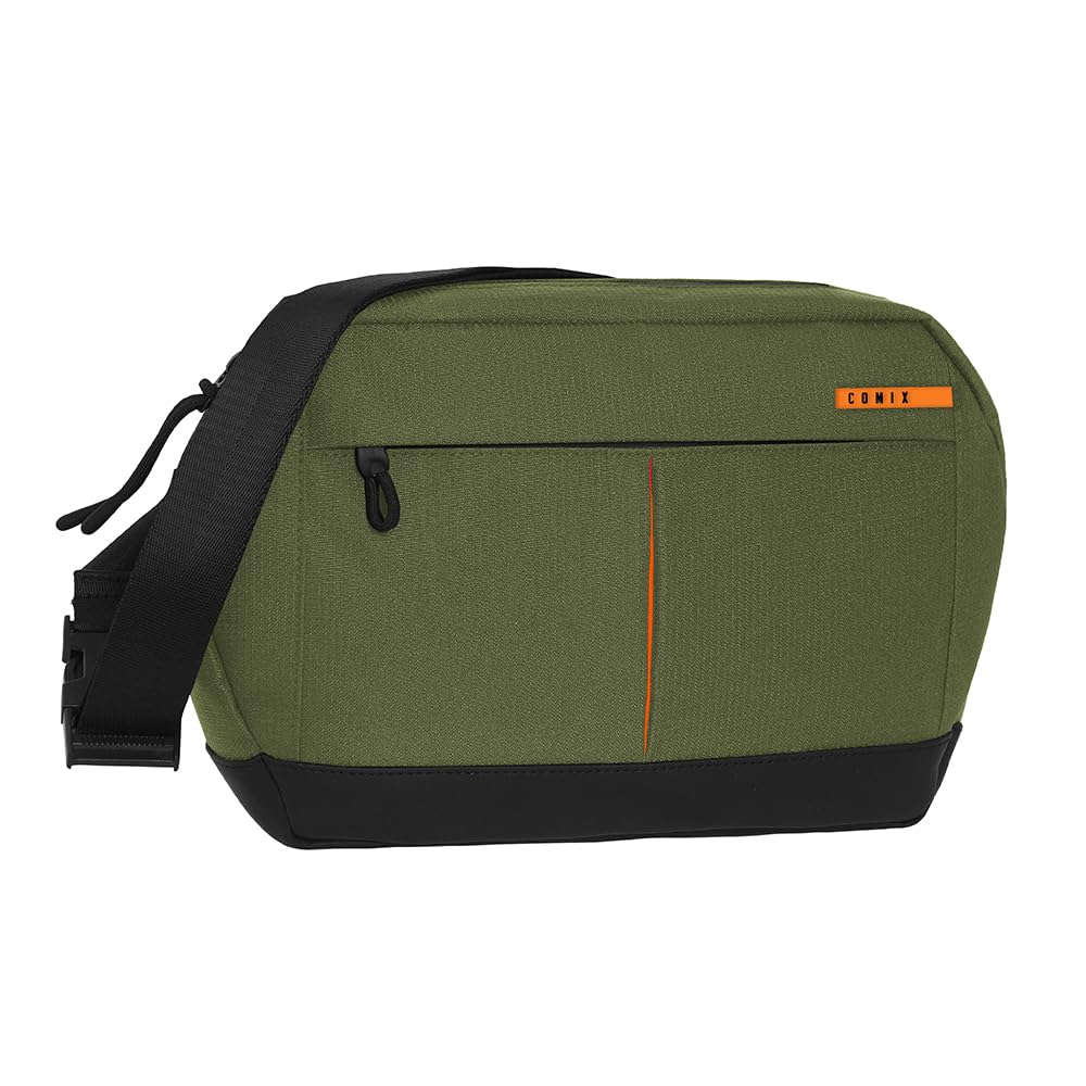Riñonera con bolsillo trasero Comix verde para proteger móvil y llaves 4