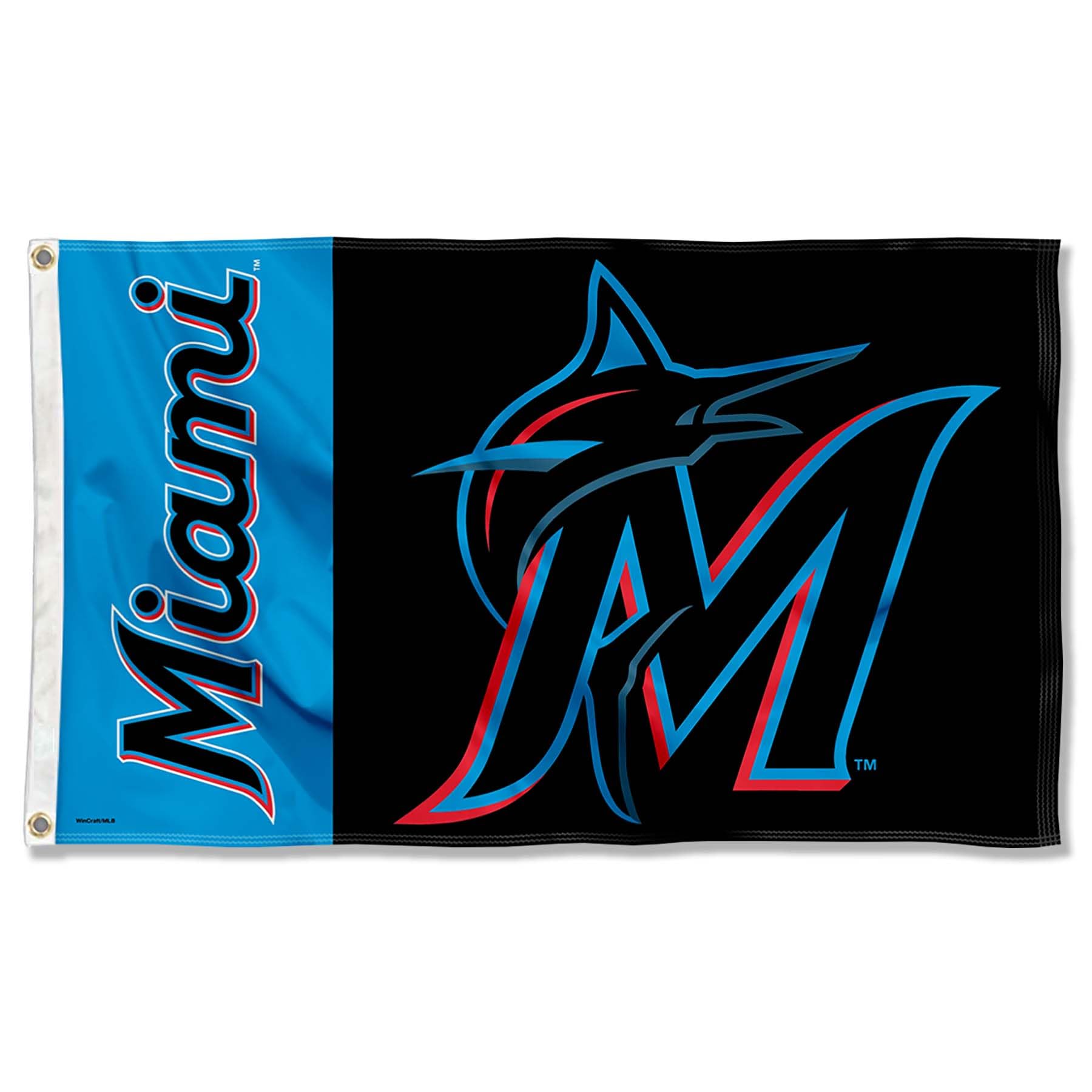 WinCraft Miami Marlins Panel 3x5 Foot Grommet Banner Flag