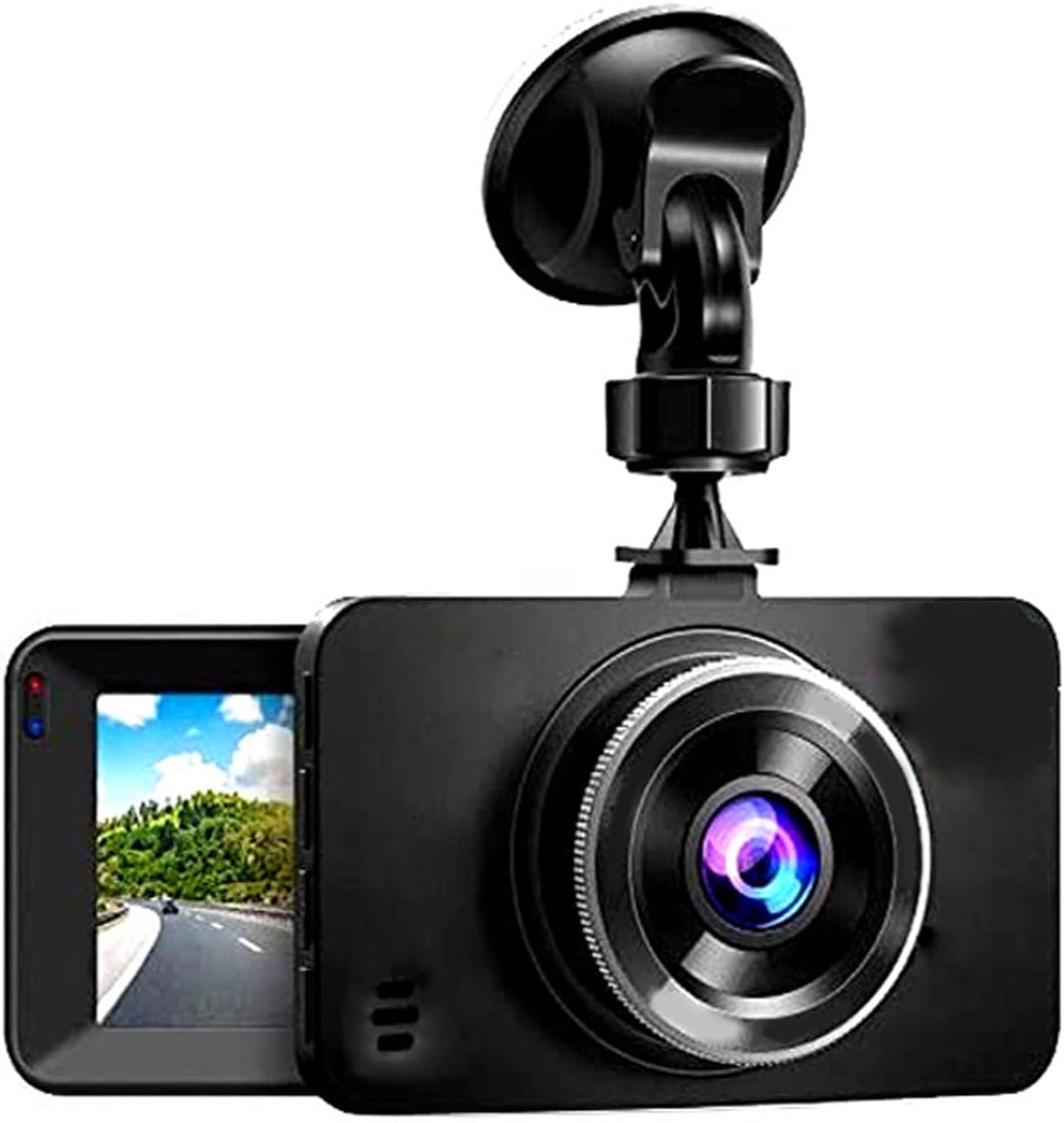 BusoTh Dash Camera for Cars, Front and Rear Dash Cam, Mini Dash Cam 1080P Full HD, 2in Car Driving Recorder with Reversing Image, Loop Recording, 2 Mounting Ways, Night Vision, WDR