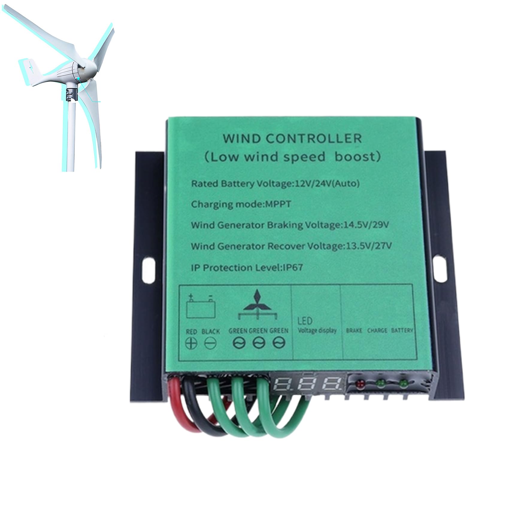 Regolatore di carica MPPT per turbine eoliche, 20000 W, trifase, 12 V/24 V/48 V, per generatori di energia eolica.