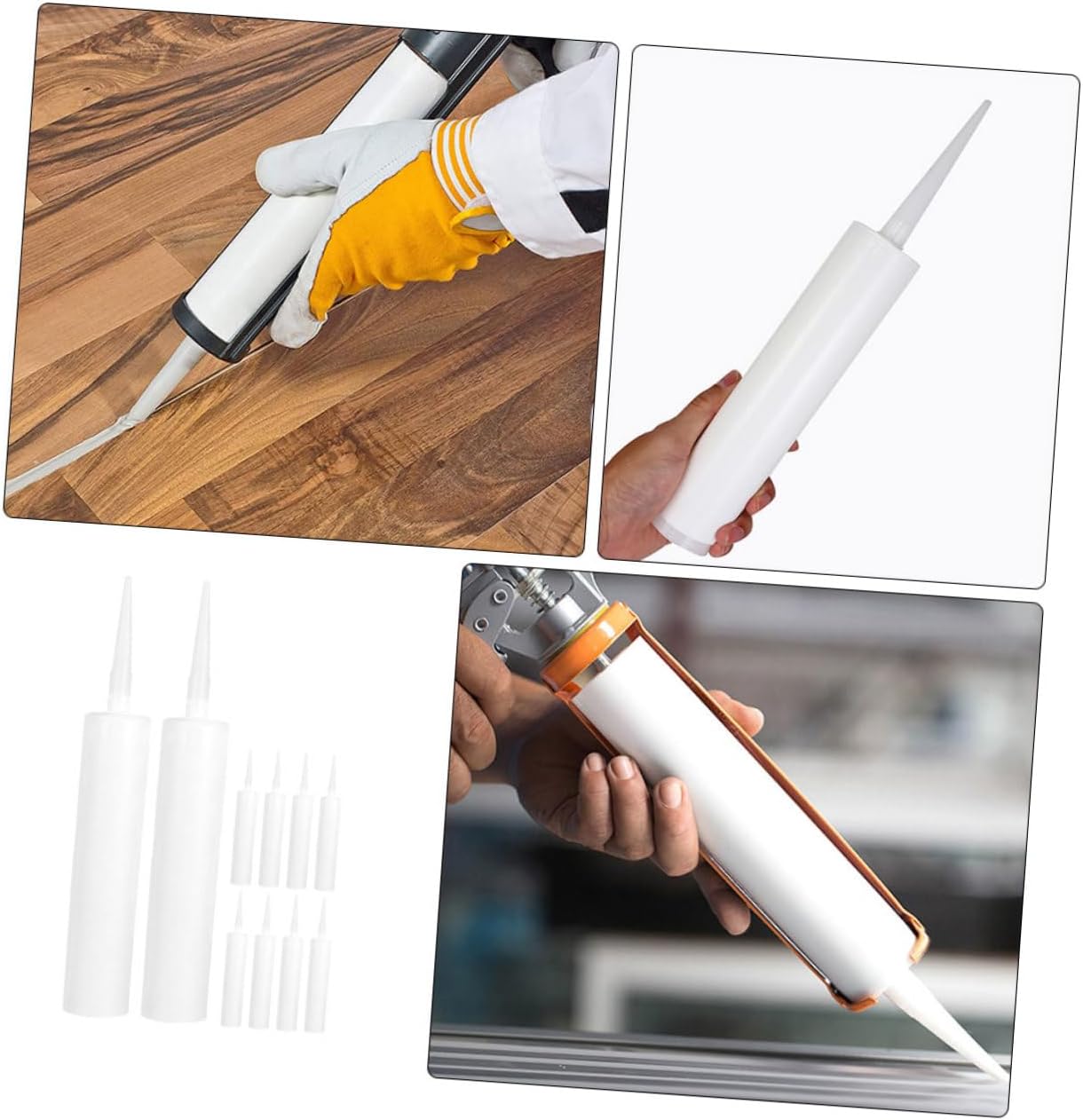 10 Pack Reusable Empty Caulking Tubes for Tile Repairs