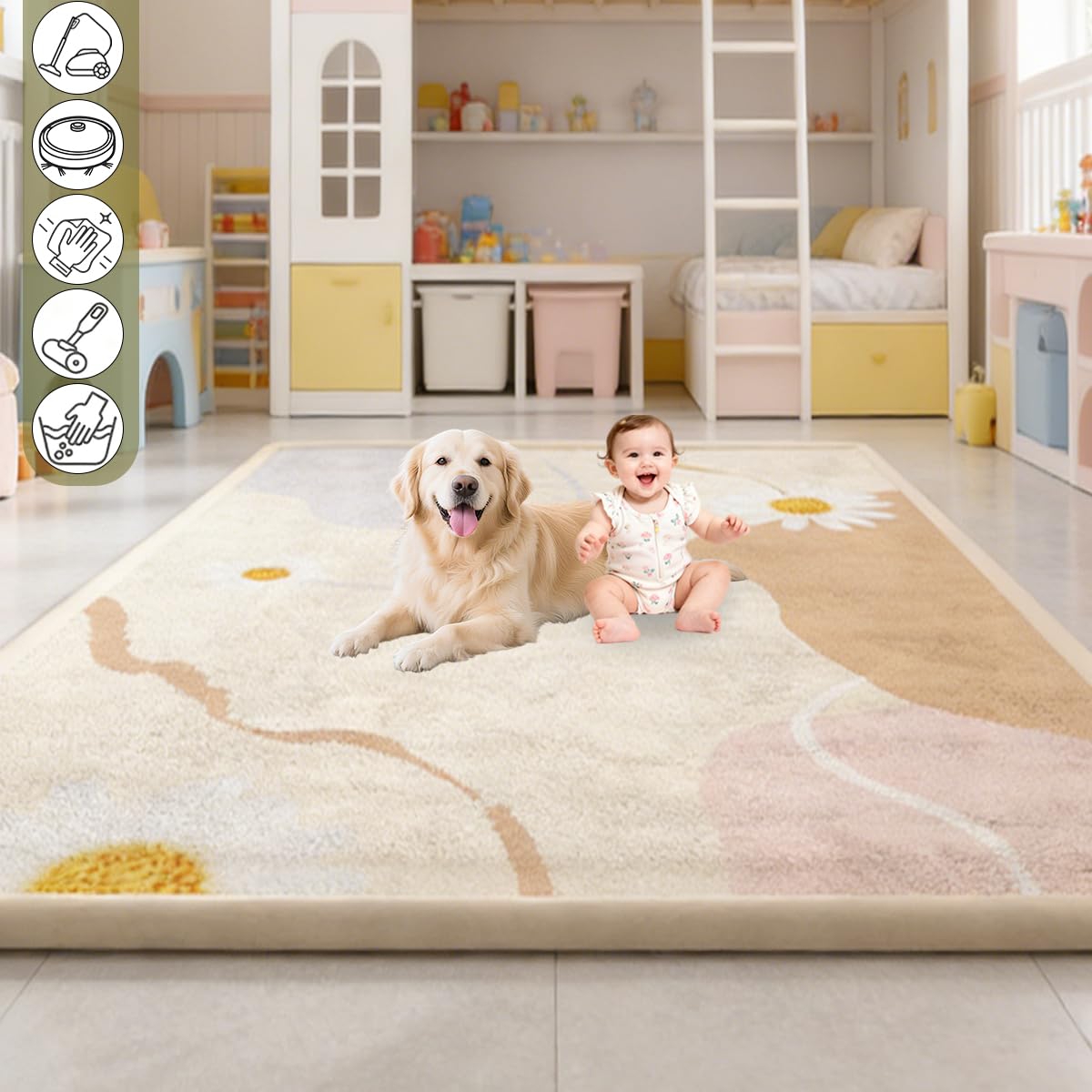 Krabbelmatte Baby Spielmatte Kinder Spieldecke 2.5 cm Dick Krabbeldecke Für Baby - Babymatte Kindermatte - Schaumstoffmatte Kinderteppich- Spielteppich - Bodenmatte Kinder 80 x 150 cm