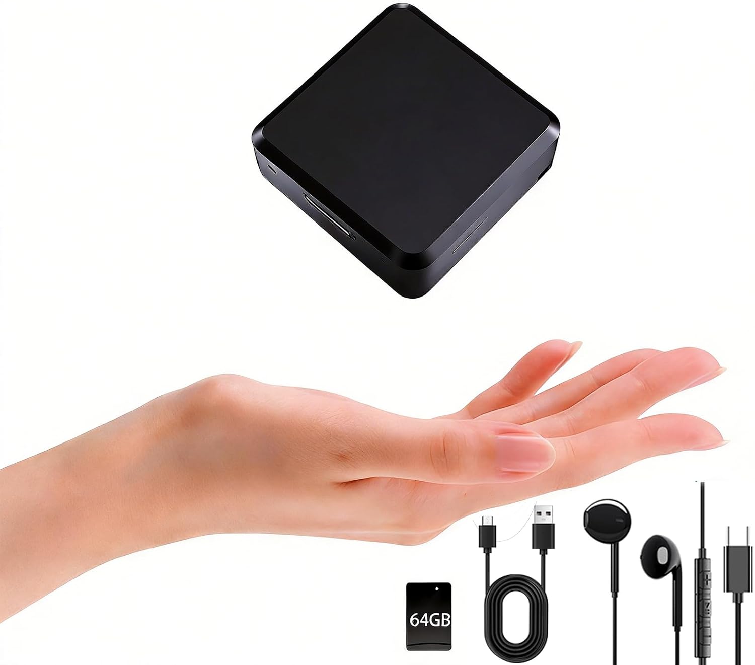 64GB Recording Device, Voice Activated Recorder (Up to 300 Hours), Clear Audio Quality Recorder, Mini Audio Recorder for Meetings, Lectures, Interviews & Notes