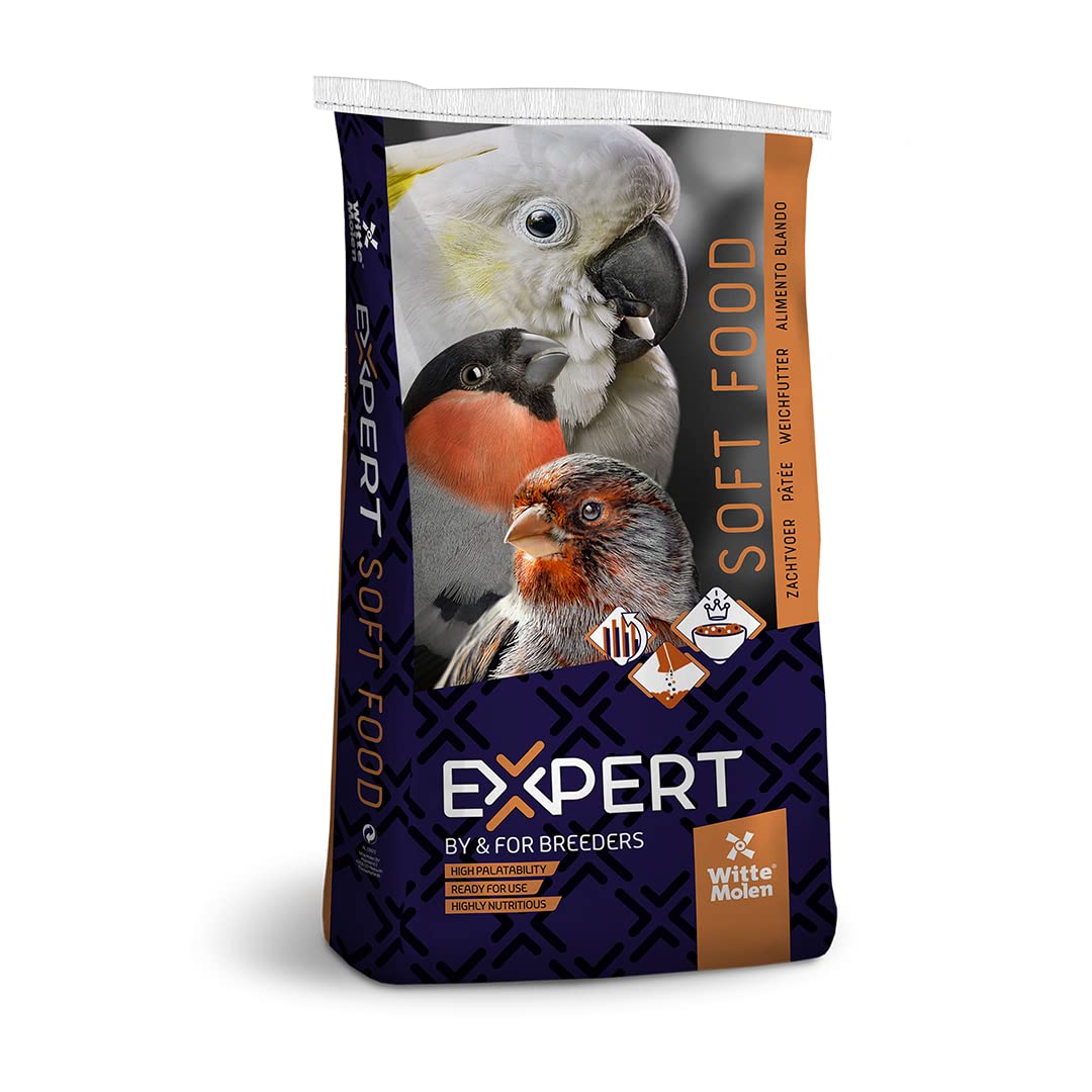 Witte Molen, Expert Fruit Nassfutter 10 kg, Vogelfutter, sehr beliebt, enthält Verschiedene Früchte und Beeren, gebrauchsfertig, ideal für Fruchtvögel