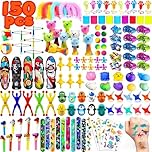 NATISSTEKE 150 Pcs Party Bag Fillers for Kids, Assorted Party Bag Toys, Kids' Party Favours, Pass the Parcel Prizes, Classroom Rewards Lucky Dip Prizes, Goodie Bag Fillers for Boy Girl Birthday Gifts